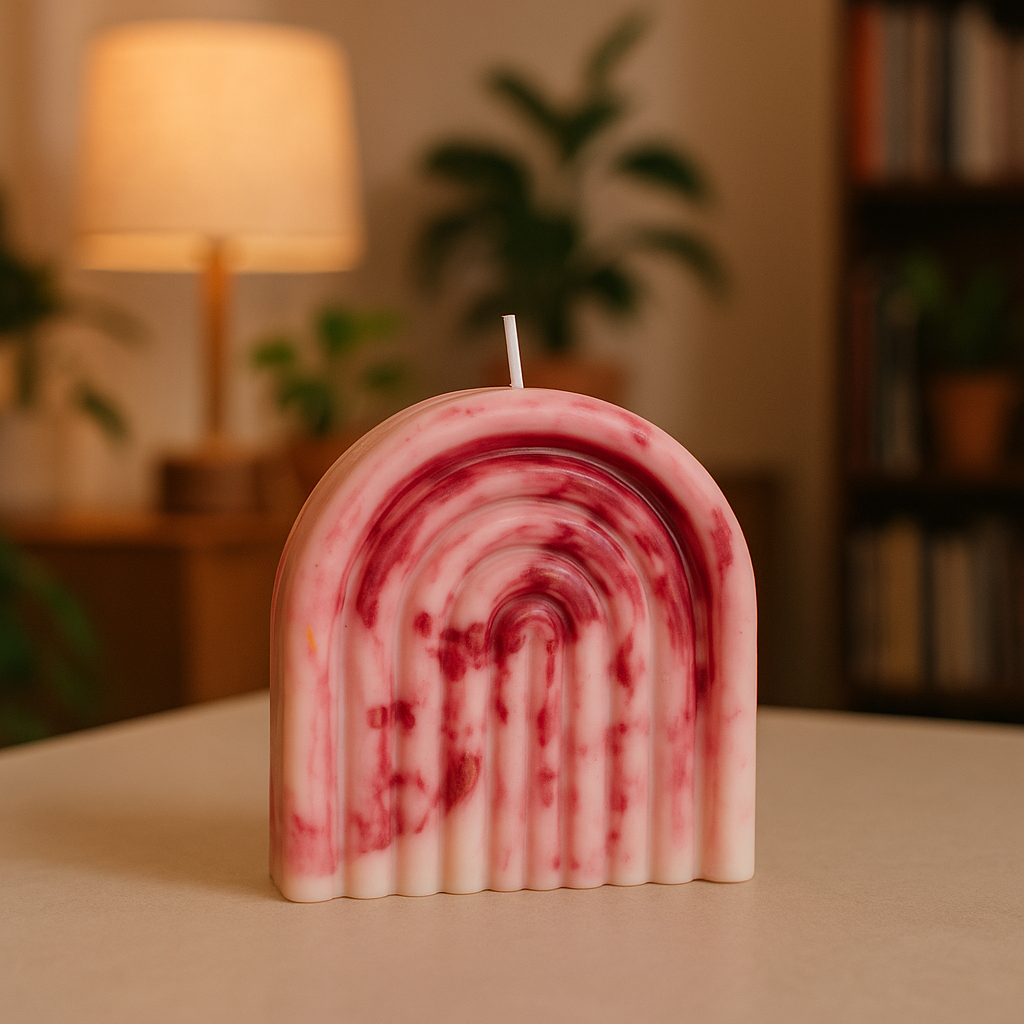 Regenbogen-Dekokerze – Handgemachtes Geschenk für jede Gelegenheit Kandlewax Studio