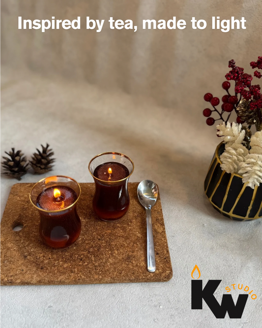 Türkisches Teeglas-Kerze – Handgemachtes Geschenk mit orientalischem Flair Kandlewax Studio