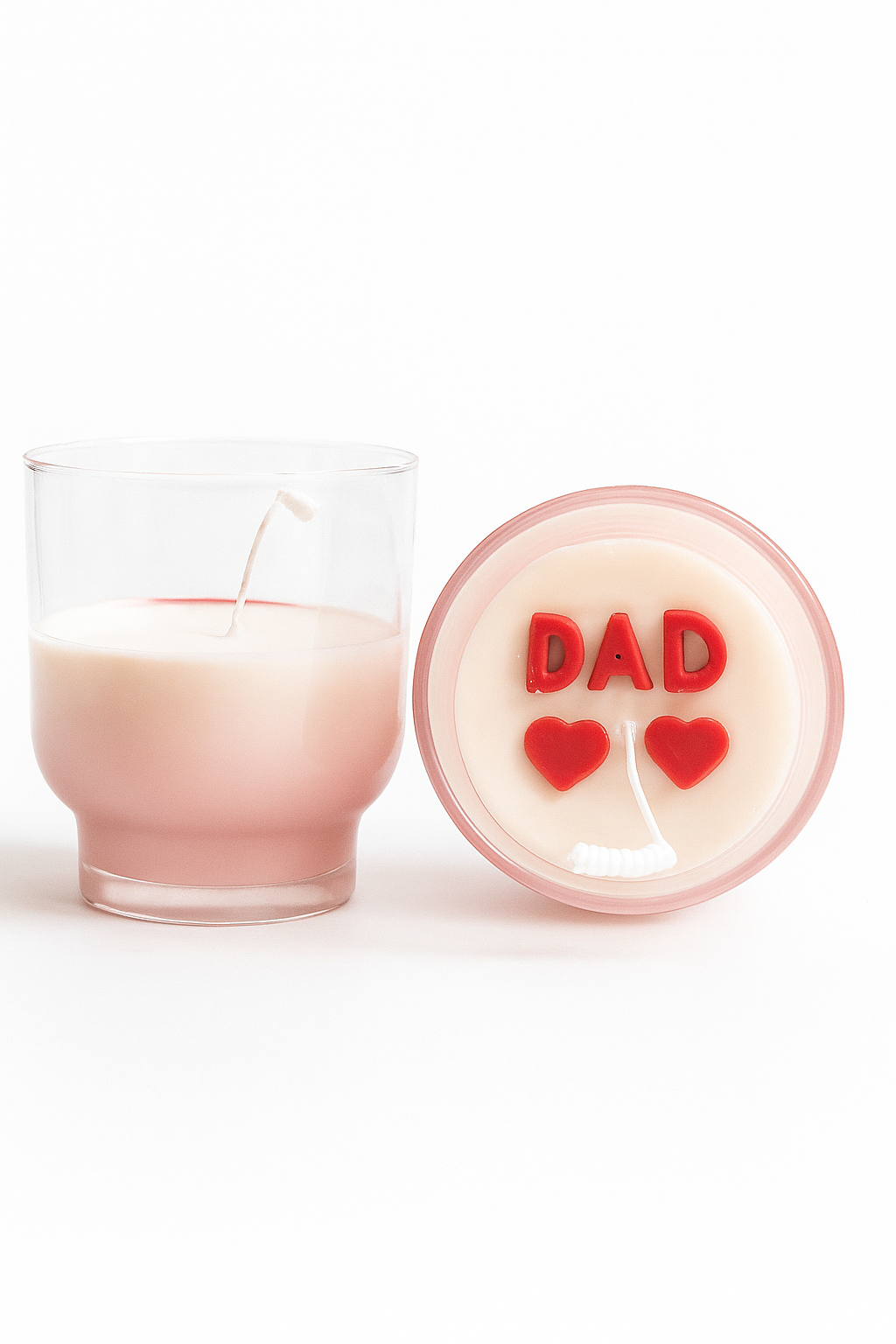 Handgemachte Duftkerze „DAD“ als Geschenk für Papa: perfekt zu Vatertag, Geburtstag, Weihnachten oder einfach zum Danke sagen. Liebevoll Kandlewax Studio