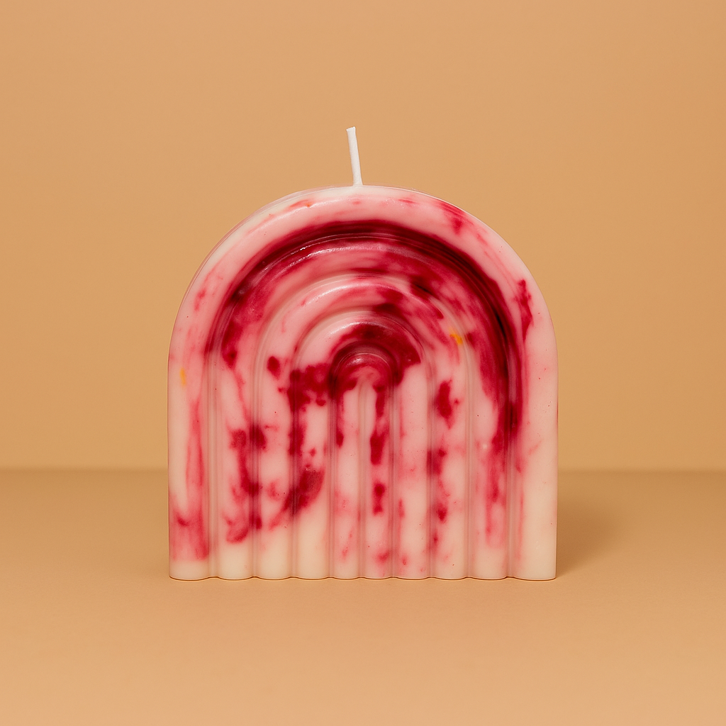 Regenbogen-Dekokerze – Handgemachtes Geschenk für jede Gelegenheit Kandlewax Studio