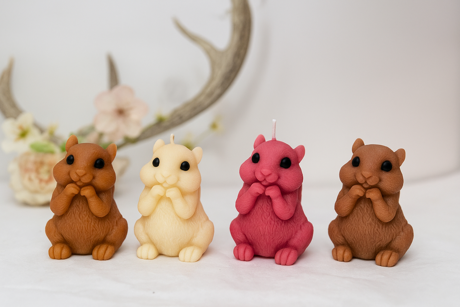 Süße Hamster-Kerze – Handgemachtes Wachs-Tierchen als Geschenkidee Kandlewax Studio