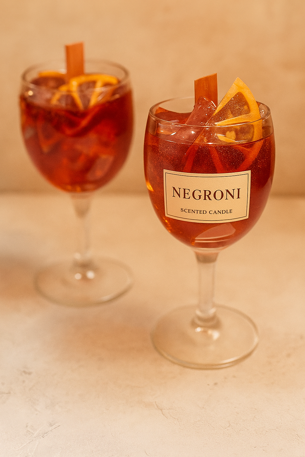 Negroni Cocktail-Kerze – Originelles Geschenk für Cocktail-Liebhaber Kandlewax Studio