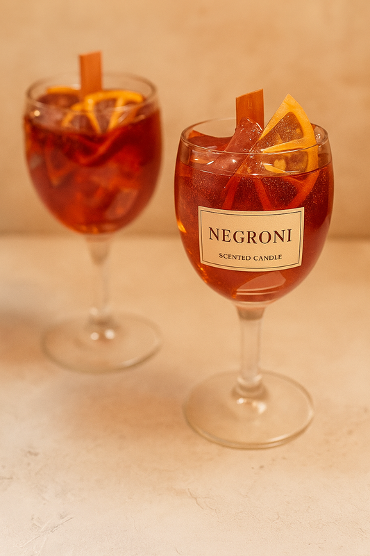 Negroni Cocktail-Kerze – Originelles Geschenk für Cocktail-Liebhaber Kandlewax Studio