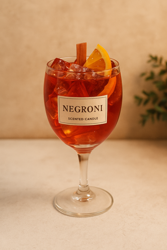 Negroni Cocktail-Kerze – Originelles Geschenk für Cocktail-Liebhaber Kandlewax Studio