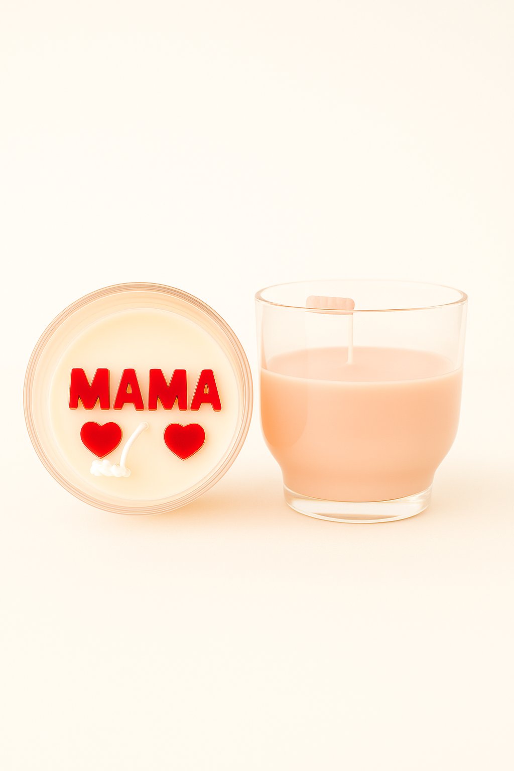 Handgemachte kerze für Mama – Muttertagsgeschenk mit Herzen | Geschenk für Mama Kandlewax Studio